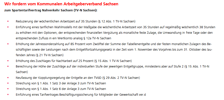 ver.di-Forderungen TVN2026 Sachsen. Screenshot: LZ