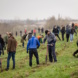 Baumpflanzaktion der Sparkasse Leipzig am 21. März am, Störmthaler See. Foto: Christian Modla