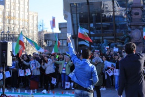 Demo Augustusplatz. Foto: Böhm