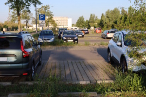 Der P+R-Platz an der Neuen Messe. Foto: Ralf Julke