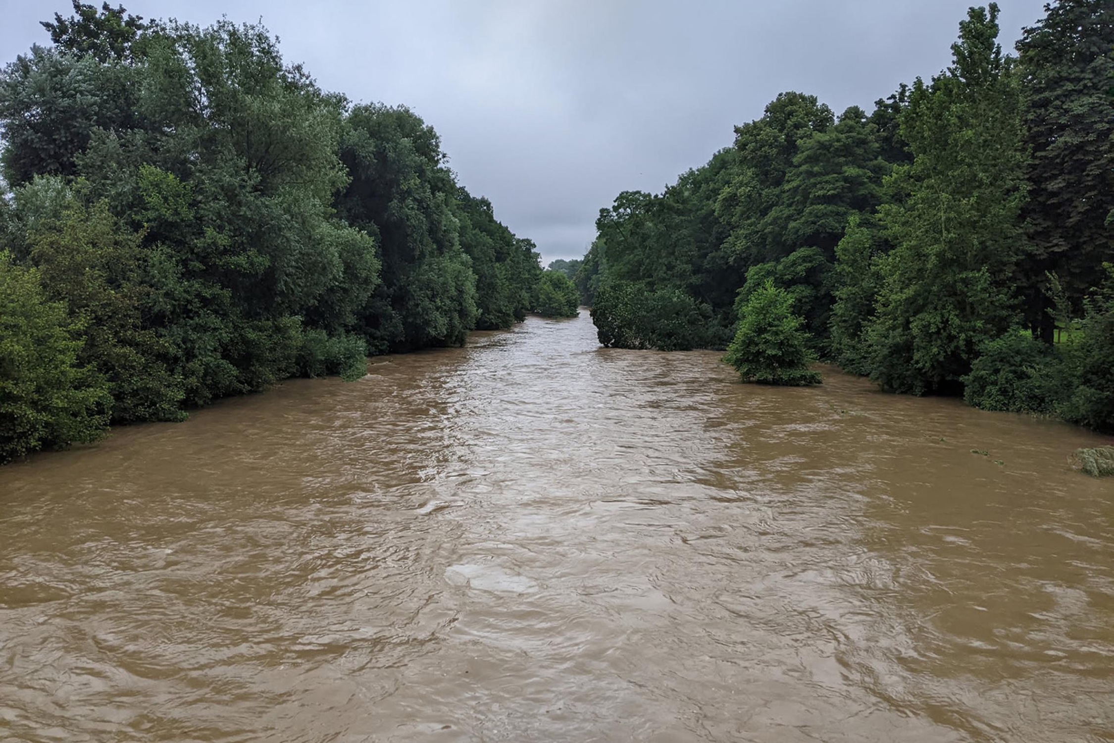 Rur-Hochwasser 2021. Foto: Christian Poppe / FZJ