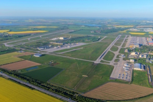 Vogelschau auf den Flughafen Leipzig / Halle. Foto: Mitteldeutsche Flughafen AG