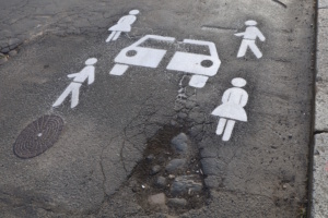 Signet für einen Carsharing-Stellplatz. Foto: Ralf Julke