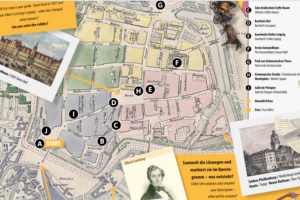 Spielplan für die Lortzing-Rallye durch Leipzig (Ausschnitt). Foto: UNIKATUM