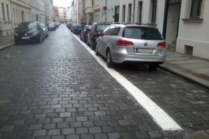 Parkanordnung in de Heinrichstraße. Archivfoto von 2023: privat