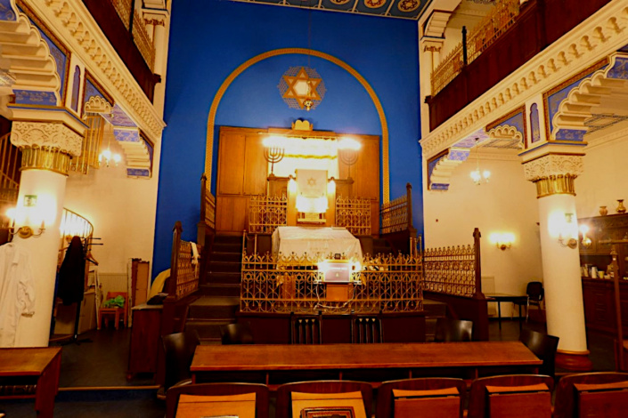 Der Innenraum der Brodyer Synagoge zu Leipzig: Auch sie wird zur Jüdischen Woche 2026 Veranstaltungsort sein. © Lucas Böhme