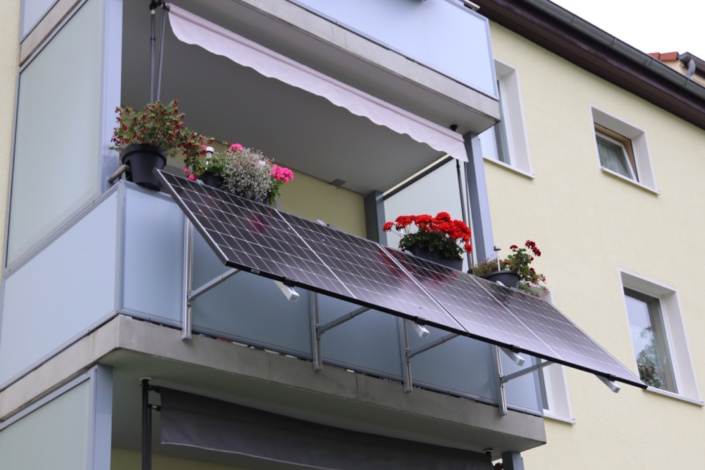 Balkonsolaranlage. Foto: Sabine Eicker