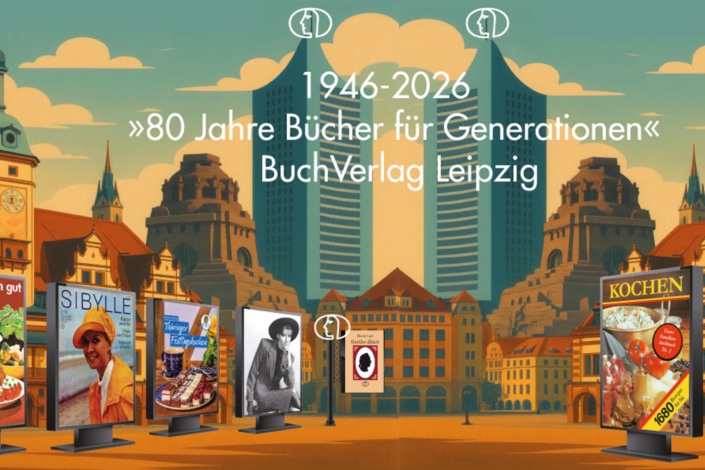 Grafiik zum 80jährigen Jubiläum. Grafik: Buchverlag Leipzig