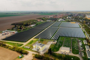 Die neue Solarthermie Leipzig West aus der Vogelperspektive. Foto: Leipziger Gruppe