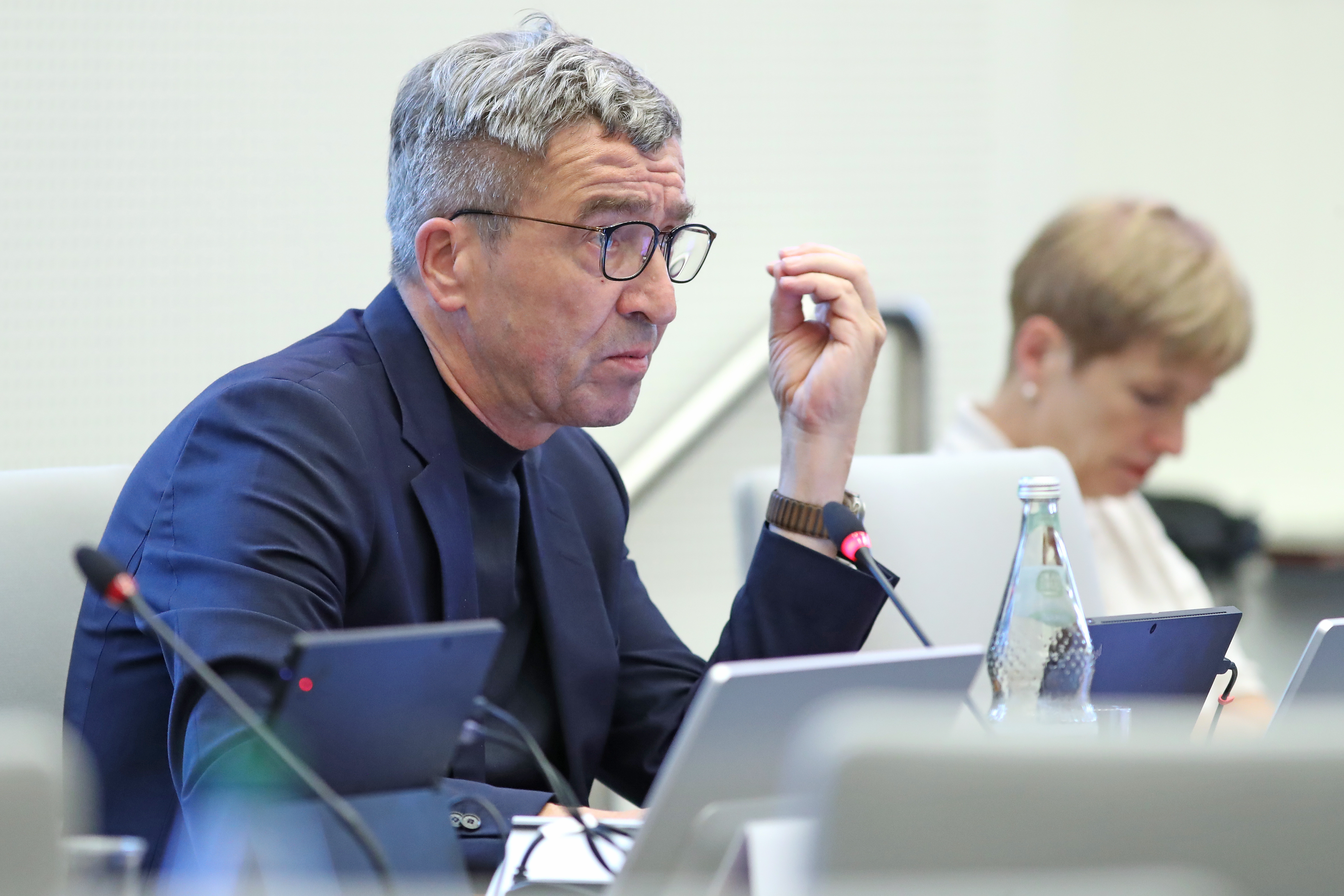 Thomas Dienberg (Bündnis 90/Die Grünen), Beigeordneter für Stadtentwicklung und Bau, im Leipziger Stadtrat am 01.07.2026. Foto: Jan Kaefer