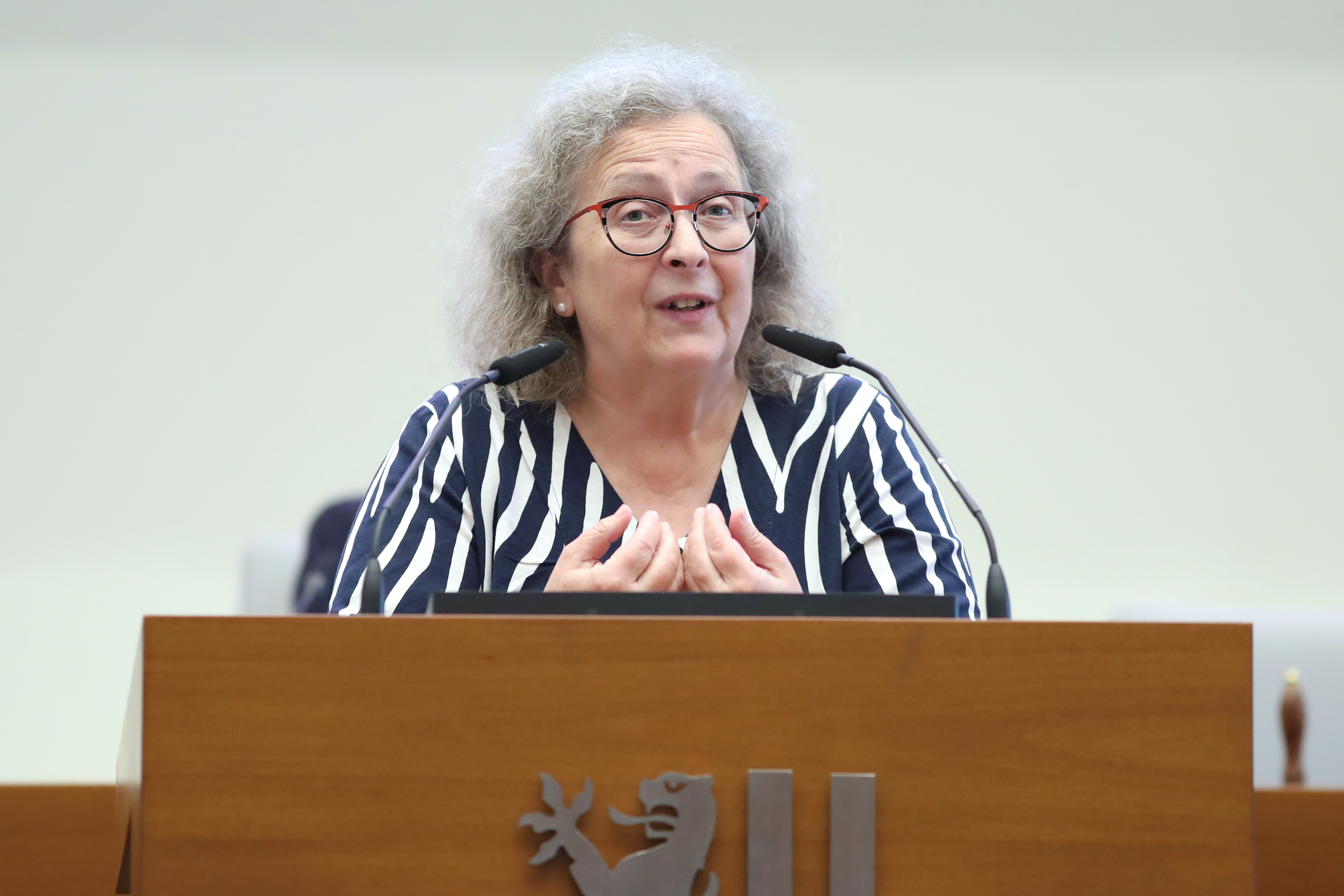Sabine Heymann (CDU) im Leipziger Stadtrat am 01.07.2026. Foto: Jan Kaefer