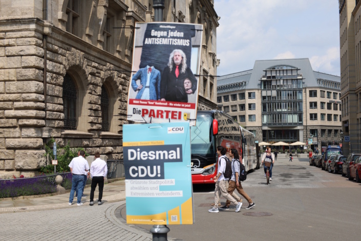 Wahlplakate zur Stadtratswahl 2024. Foto: Ralf Julke