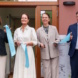 Zur Eröffnung der Palliativstation erfolgte der symbolische Banddurchschnitt durch (v. l. n. r.) Katharina Gocht-Hamann (pflegerische Leitung Palliativstation), Dr. Anja Mende (ärztliche Leitung Palliativstation), Annett Oertel (Referatsleiterin Sächsisches Staatsministerium für Soziales, Gesundheit und Gesellschaftlichen Zusammenhalt) und Dirk Herrmann (Kaufmännischer Geschäftsführer Diakonissenkrankenhaus Leipzig). Foto: Kay Zimmermann