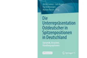 Das Cover des neuen Buches mit Forschungsergebnissen und Analysen zur Unterrepräsentation Ostdeutscher in Spitzenpositionen in Deutschland. Cover: Springer VS