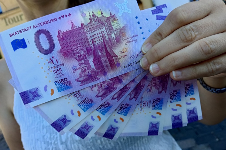 Erster Null-Euro-Schein für Altenburg. Foto: Altenburger Tourismus GmbH