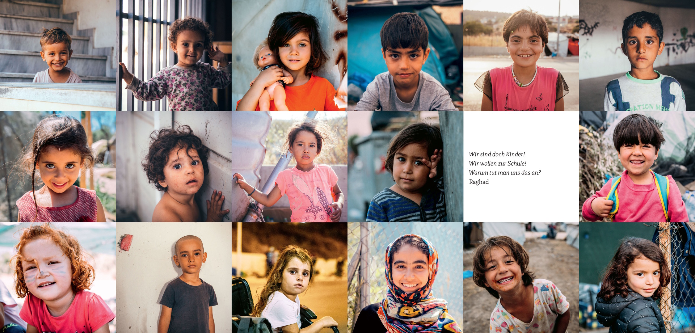 Kinderportraits aus „Manchmal male ich ein Haus für uns“. Foto: Alea Horst, Klett Kinderbuch 2022