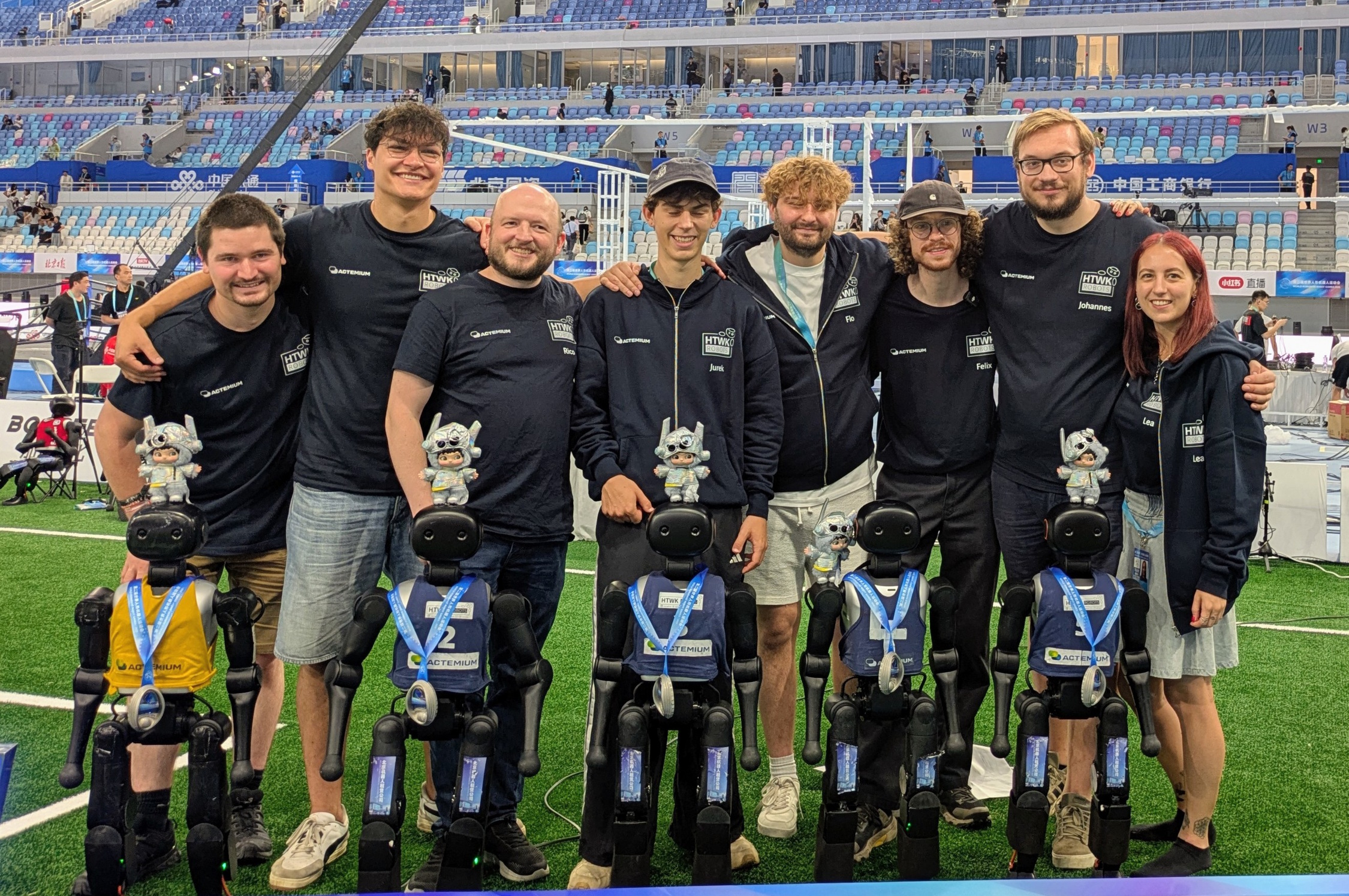 Die HTWK Robots nach den erfolgreichen Spielen in China. Foto: HTWK Leipzig