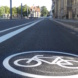 Neu eingerichteter Radfahrstreifen in der Harkortstraße. Foto: Lucas Böhme