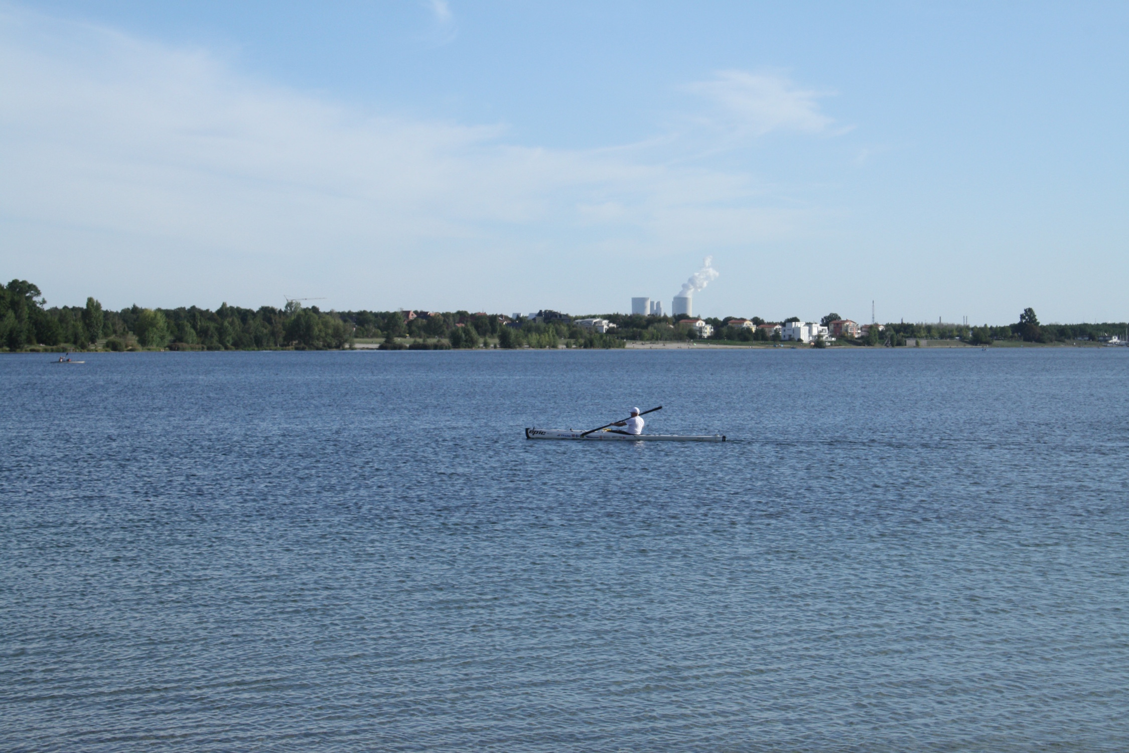 Tagebausee Cospuden: eine riesige Verdunstungsfläche. Foto: Ralf Julke