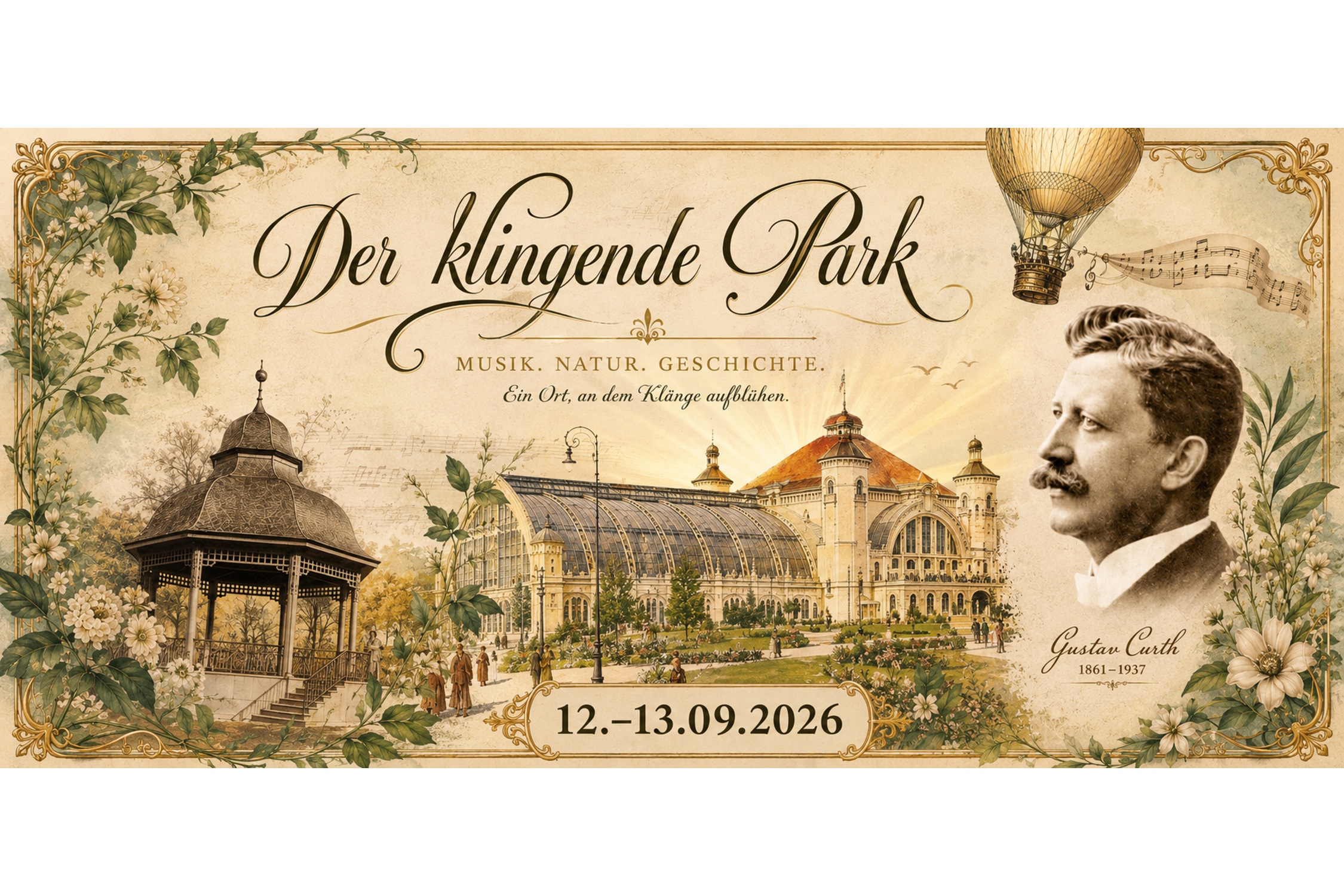 Pavillon-Geburtstag im Clara-Zetkin-Parl. Grafik: Mein Park