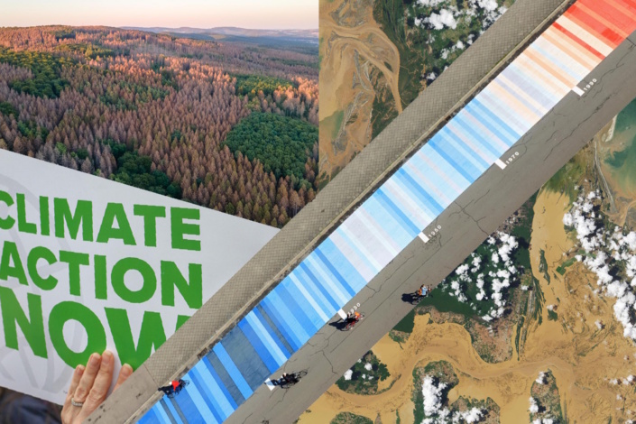 Biodiversität, Klimawandel und menschliches Verhalten zusammen denken. Collage: UFZ / Fotos: Silvio Bürger und Pixabay