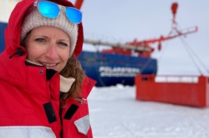 Prof. Dr. Stefanie Arndt vom Alfred Wegener Institut berichtet am 7. Oktober über die internationale Forschungsinitiative Antarctica InSync. Foto: Stefanie Arndt, AWI