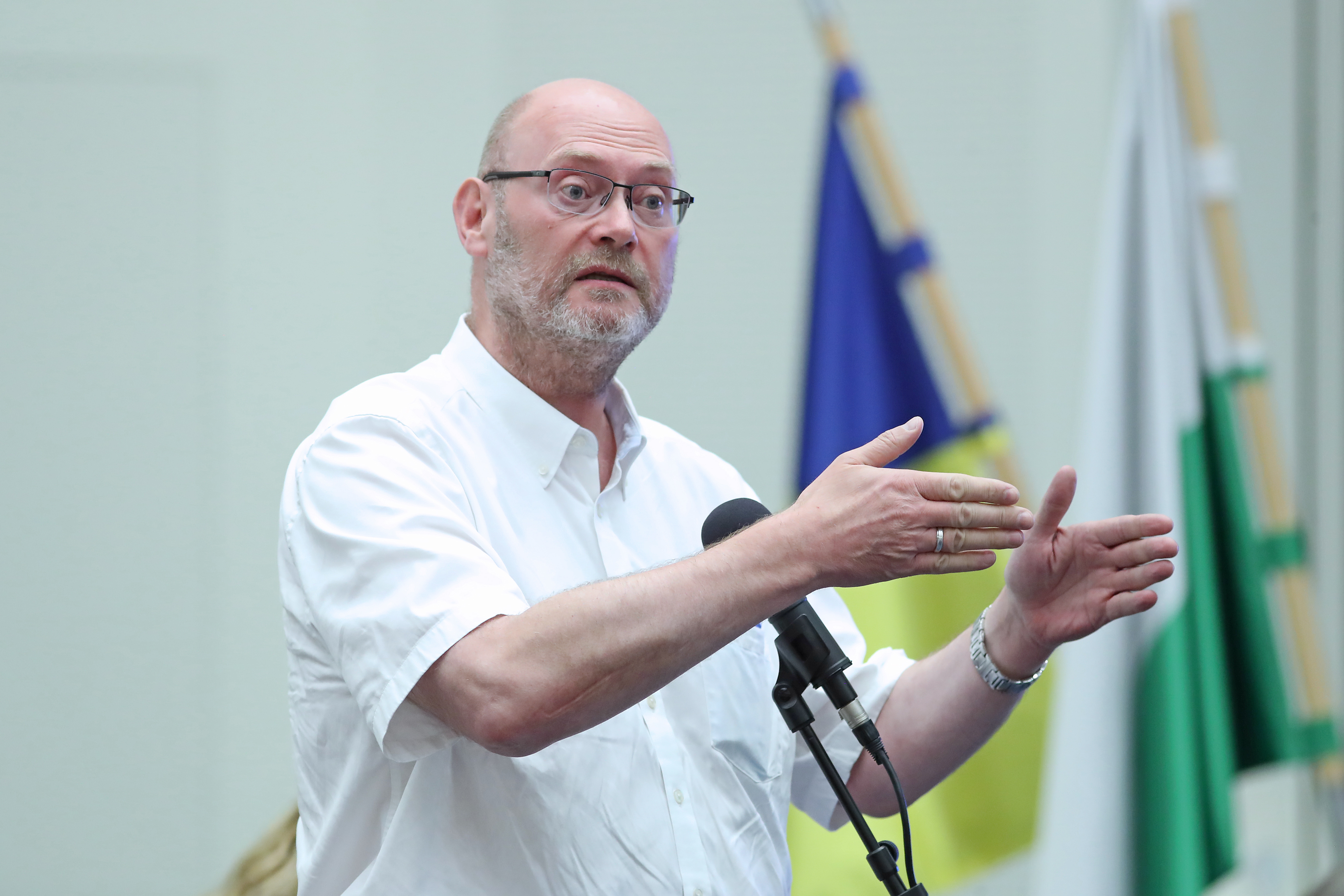 Enrico Stange (Die Linke) im Leipziger Stadtrat am 02.09.2026. Foto: Jan Kaefer