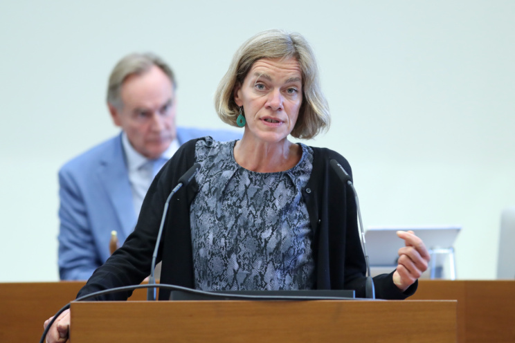 Juliane Nagel (Die Linke) im Leipziger Stadtrat am 02.09.2026. Foto: Jan Kaefer