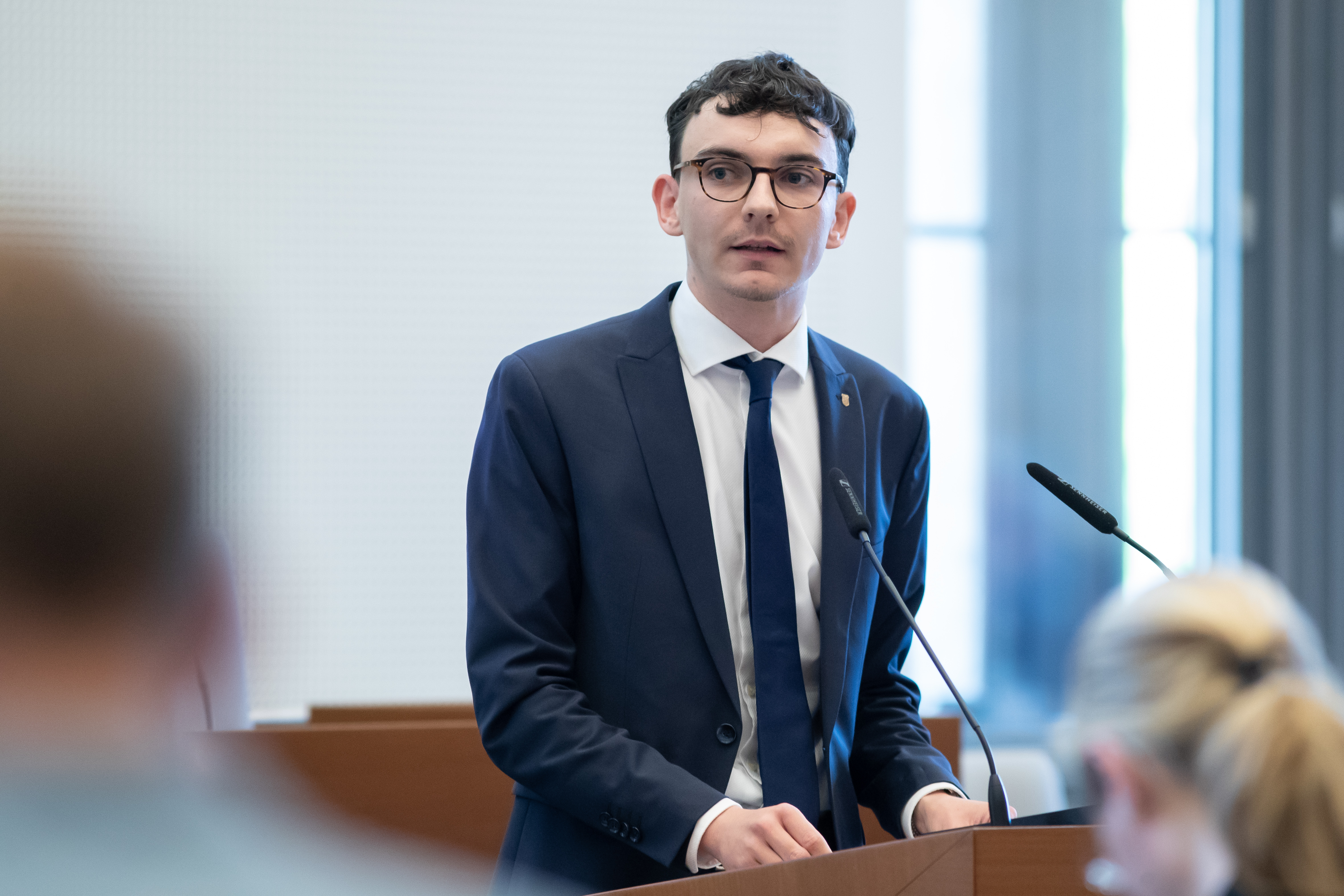 Marius Wittwer (SPD) im Leipziger Stadtrat am 30.09.2026. Foto: Jan Kaefer