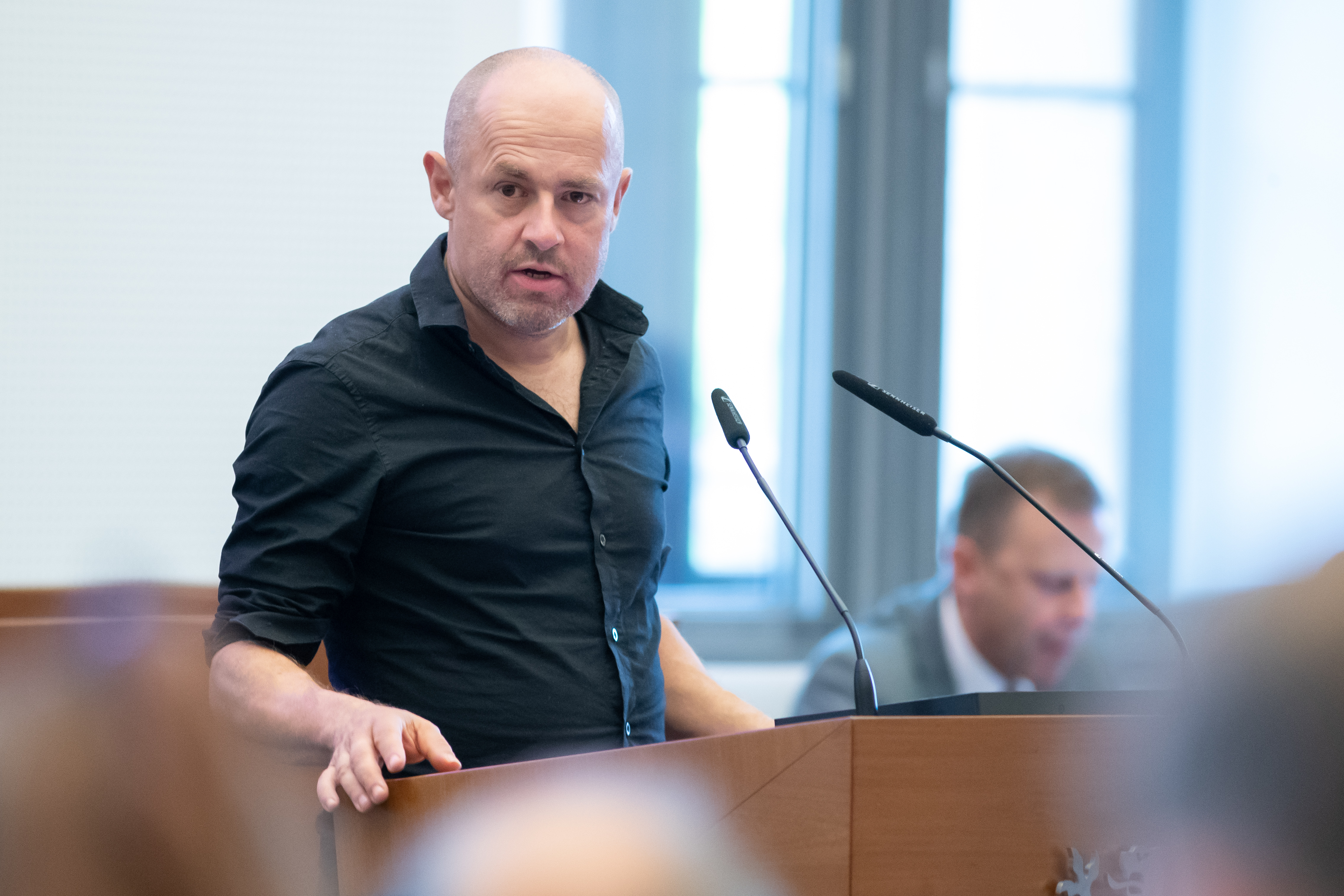 Herr Tobias Peter (Bündnis 90/Die Grünen) im Leipziger Stadtrat am 30.09.2026. Foto: Jan Kaefer