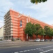 Fassadengerüst am Geutebrück-Bau der HTWK Leipzig. Foto: Michael Moser
