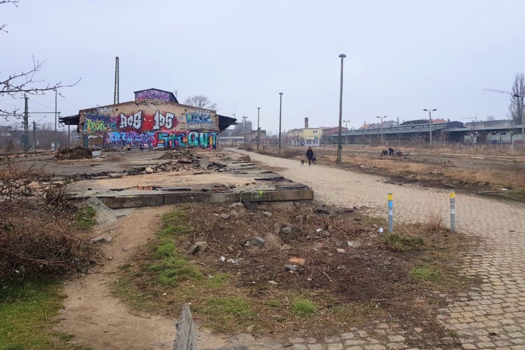 Das Gel&auml;nde des k&uuml;nftigen Gr&uuml;nen Bahnhofs Plagwitz. Archivfoto: Marko Hofmann