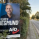 AfD-Wahlplakat mit Ulrich Siegmund bei Profen/Elsteraue. Foto: Frank Beutner