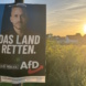 AfD-Wahlplakat mit Ulrich Siegmund bei Reuden/Elsteraue. Foto: Frank Beutner