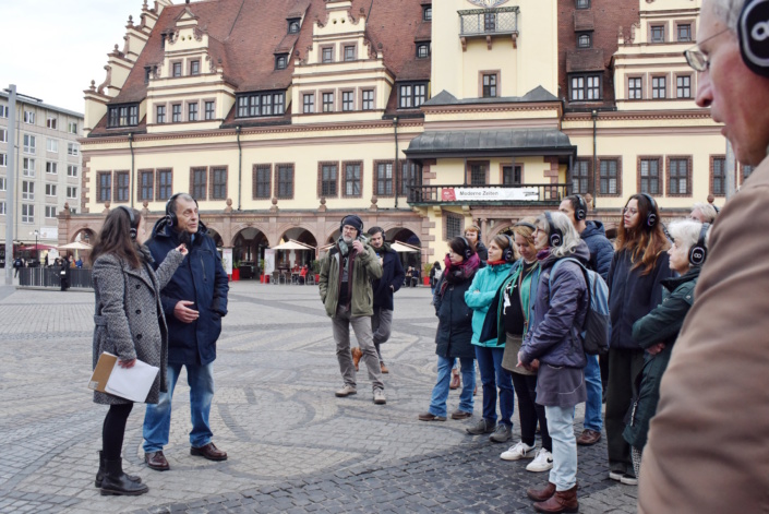 Audiowalk auf dem Markt Thomas Loest. Foto: ABL, T. Neubacher