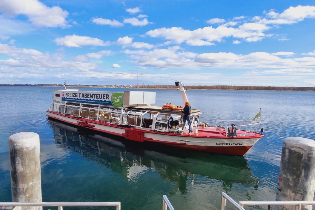 Die MS Cospuden. Foto: Freizeit-Abenteuer GmbH