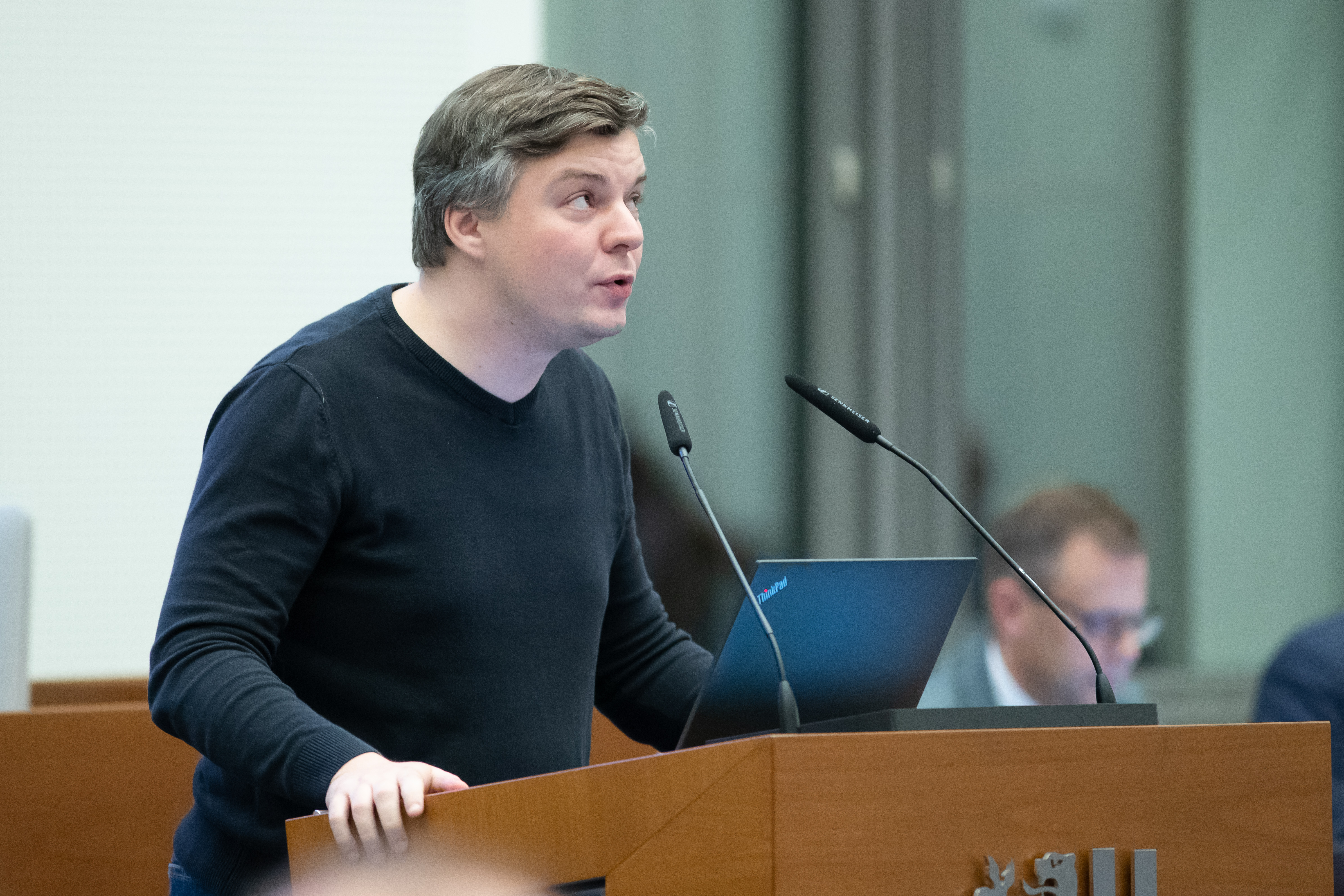 Danilo Streller (BSW) im Leipziger Stadtrat am 30.09.2026. Foto: Jan Kaefer