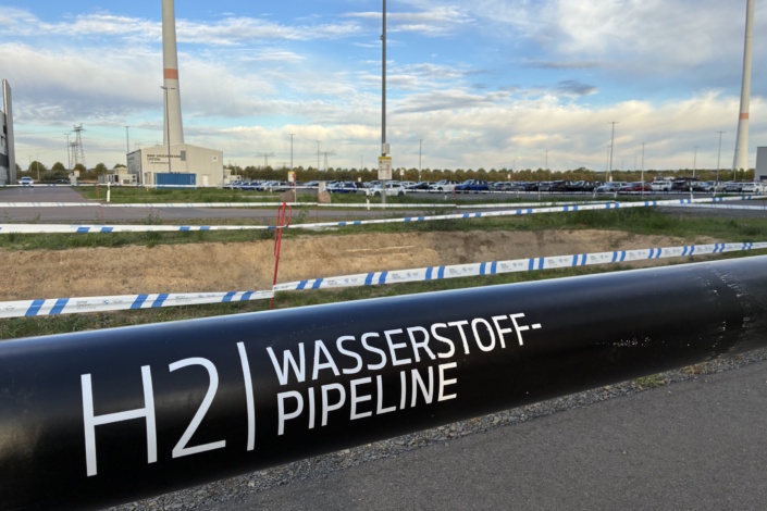 Wasserstoffleitung für das BMW-Werk Leipzig. Foto: Cornelia Sommerfeld, MITNETZ GAS