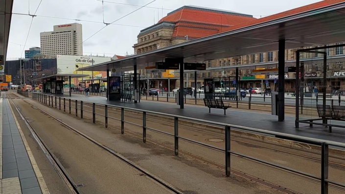 23. März 2023: Streik bei den LVB, Leere am Hauptbahnhof