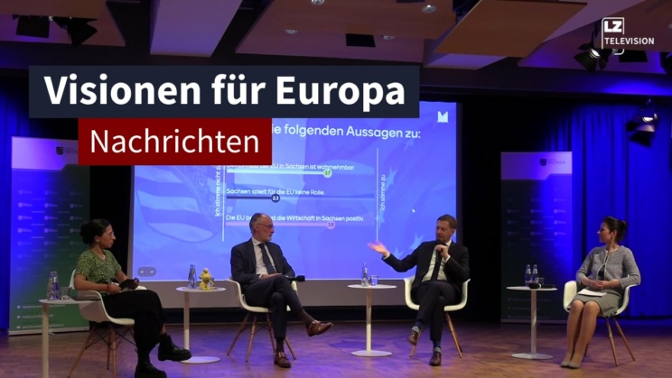 10. Mai 2024: Podiumsdiskussion zu Visionen für Europa mit Kretschmer und belgischen Botschafter | LZ TV Nachrichten